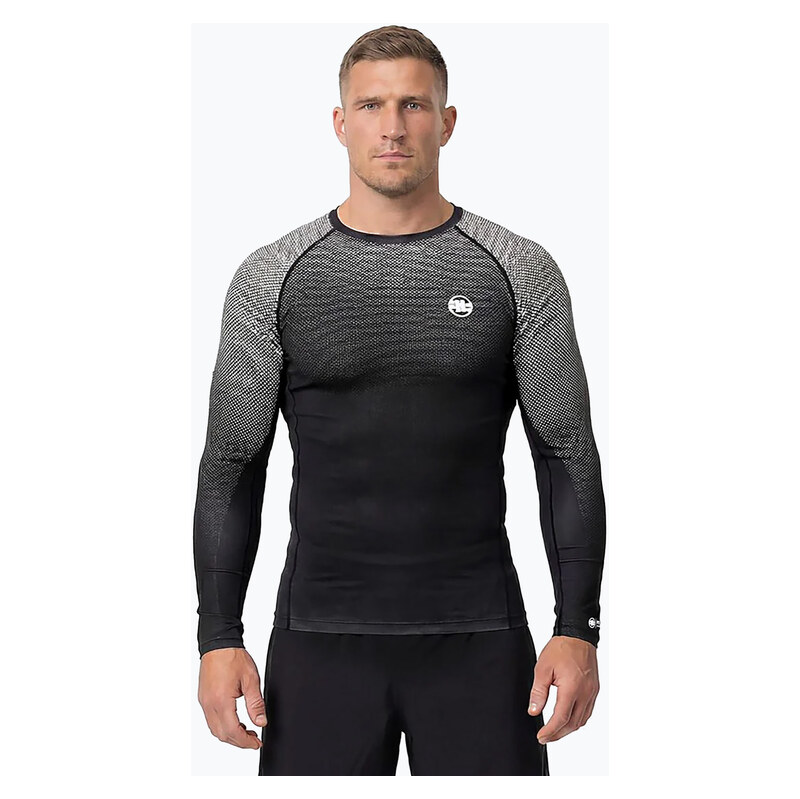 Pánský rashguard s dlouhým rukávem Pitbull Belt Rashguard black