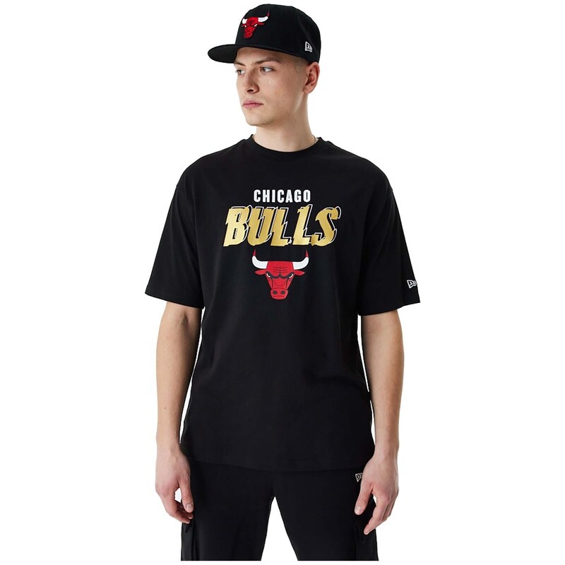 NEW ERA Pánské tričko Script OS Tee Chicago Bulls