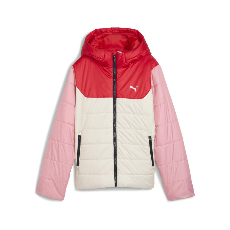 PUMA Dětská běh prošívaná bunda kapuce Essentials PUMA