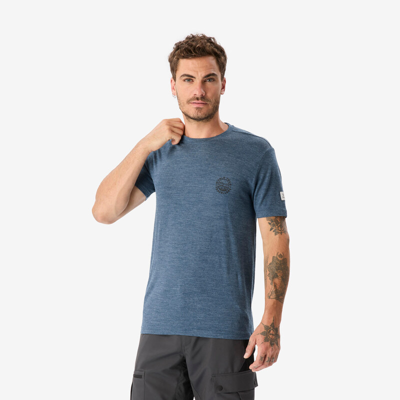 SIMOND Pánské tričko na trek s krátkým rukávem z merino vlny Merino 116959629