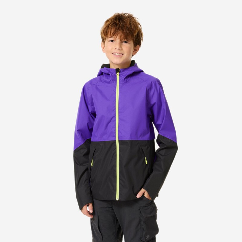 QUECHUA Dětská turistická bunda nepromokavá MH 500 Twin 7–15 let