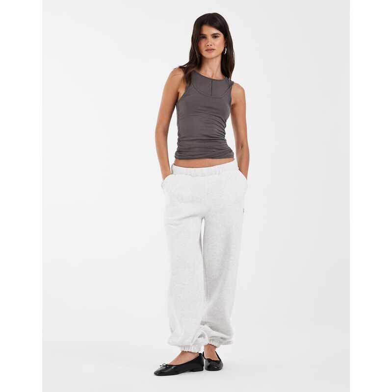 Noisy May cuffed jogger in light grey