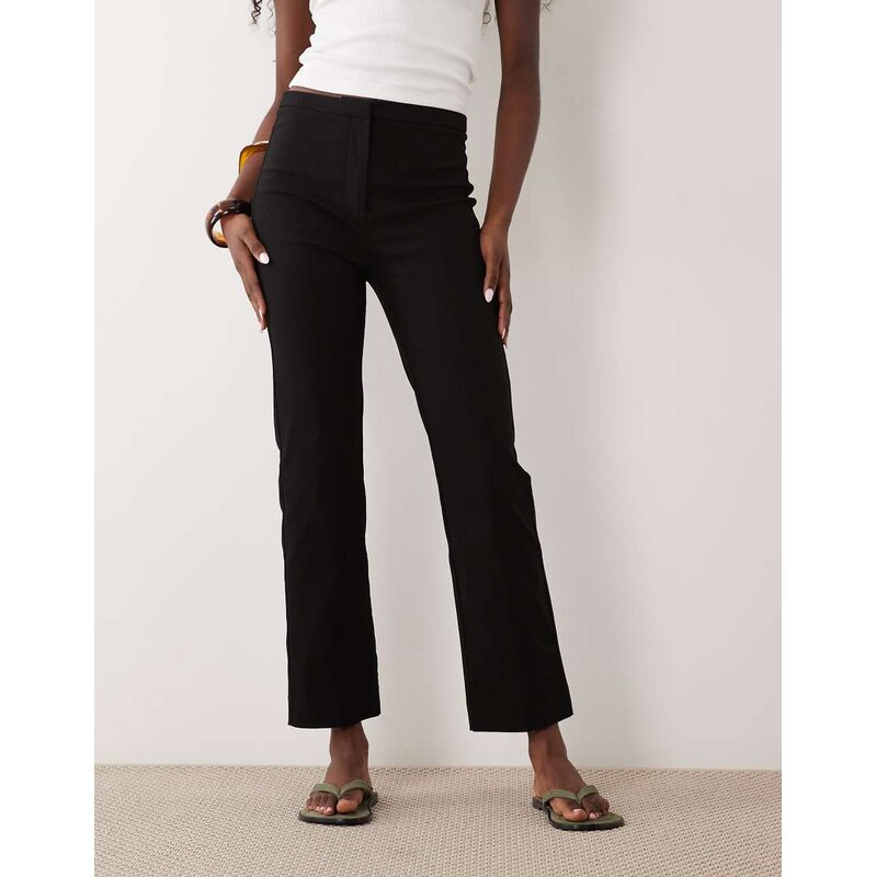 Mango tailored slim trouser in black