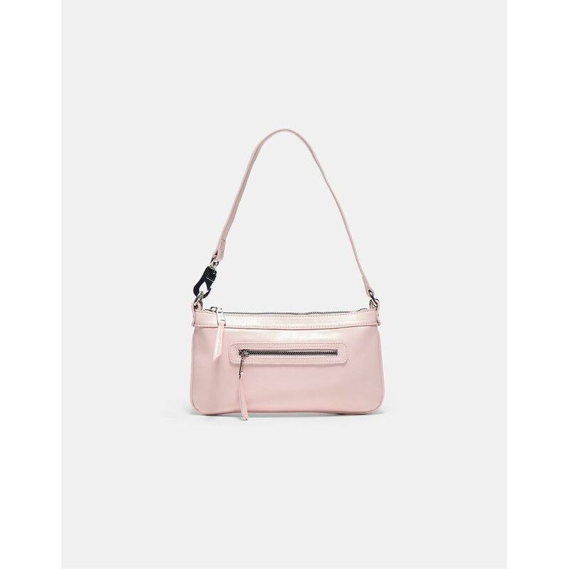 Stradivarius Lobster clasp shoulder bag in pastel pink
