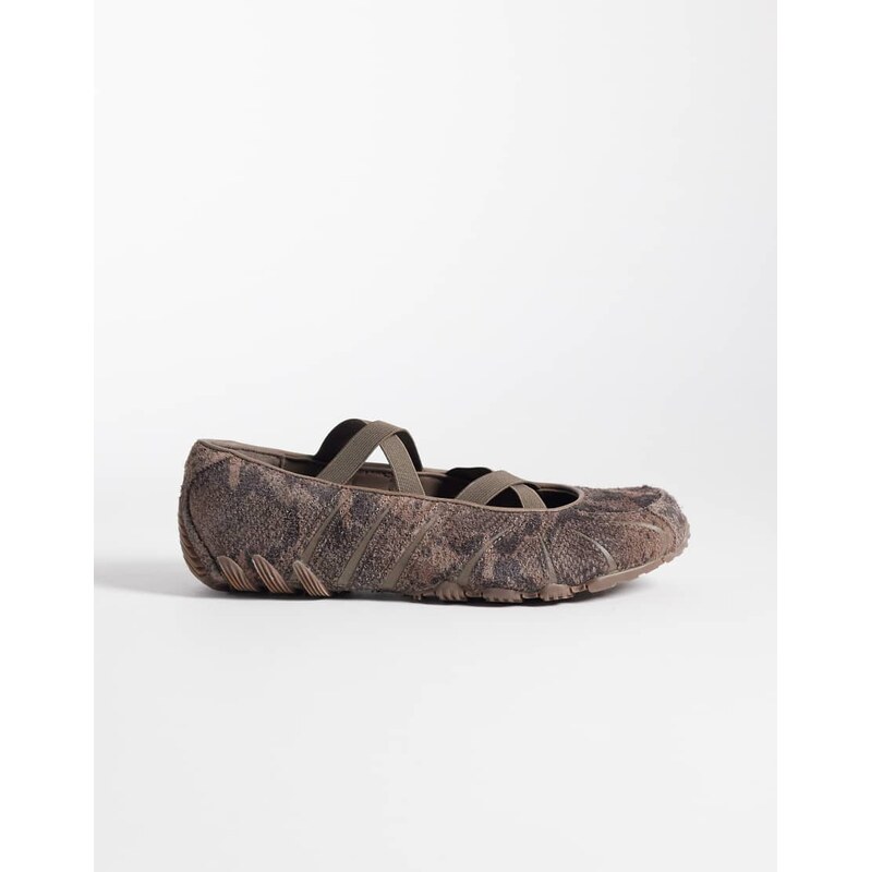 adidas Originals Ghostsprint ballet flat in brown snake-Neutral