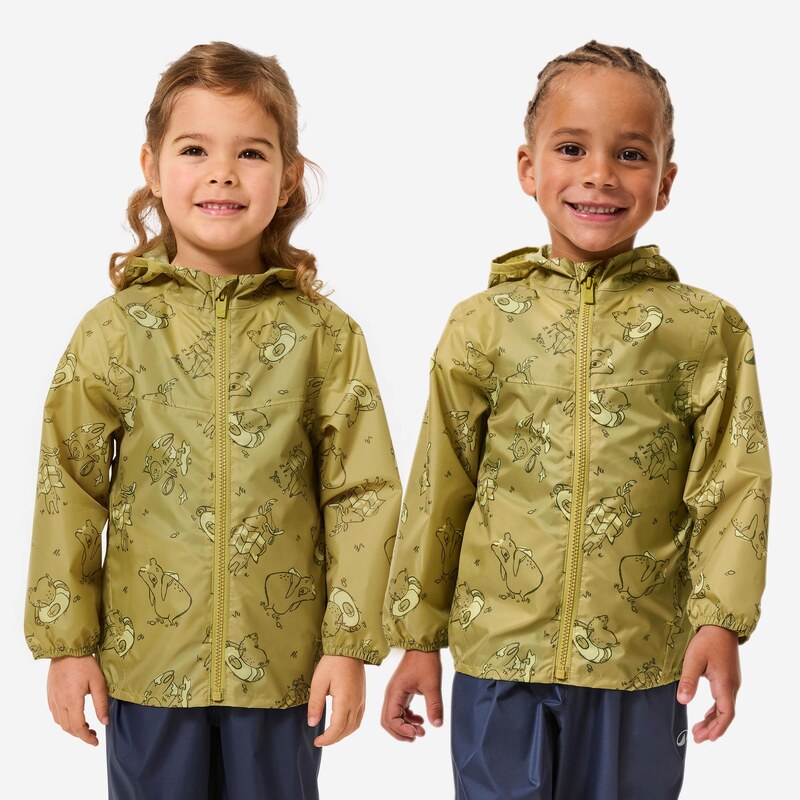 QUECHUA Dětská turistická nepromokavá bunda MH 100 Kid 2–6 let