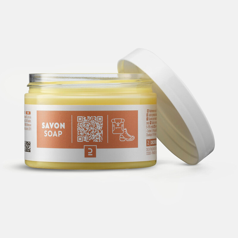 DECATHLON Glycerinové mýdlo na boty a kožené výrobky tuhé 150 ml