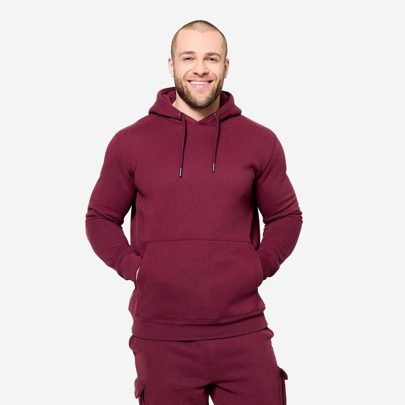 DOMYOS Pánská fitness mikina s kapucí