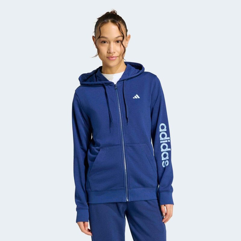 ADIDAS Dámská fitness mikina s kapucí na zip