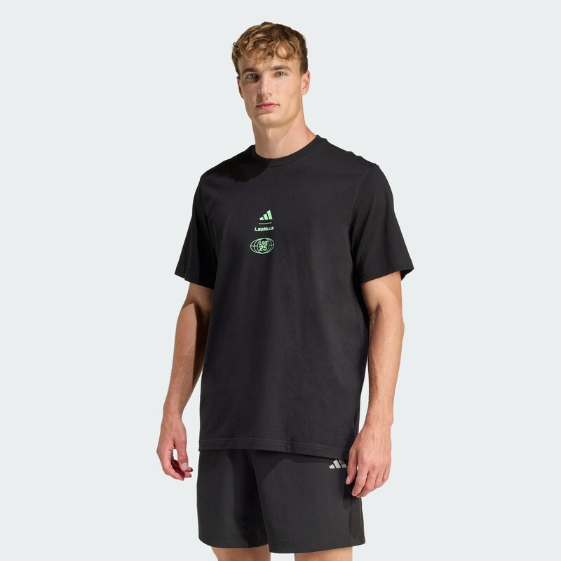 ADIDAS TRIČKO LES MILLS TOUR S GRAFICKÝM POTISKEM