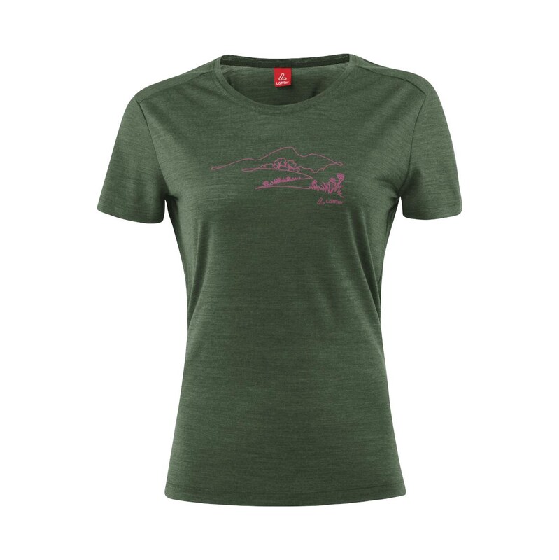 LOEFFLER Dámské merino tričko Country - Tencel