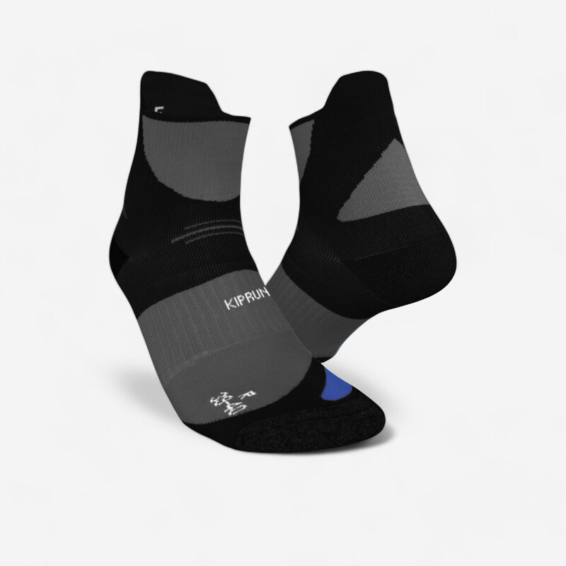 KIPRUN Silné běžecké ponožky RUN900 Strap černo-modré