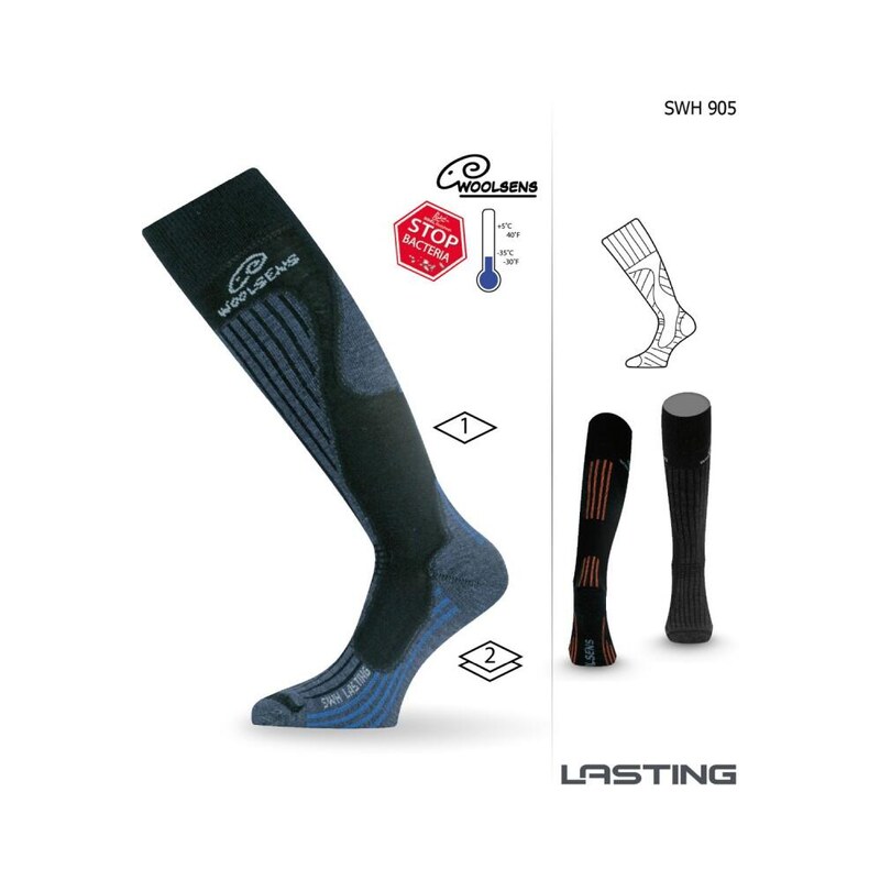 LASTING Lasting merino lyžařské podkolenky SWH