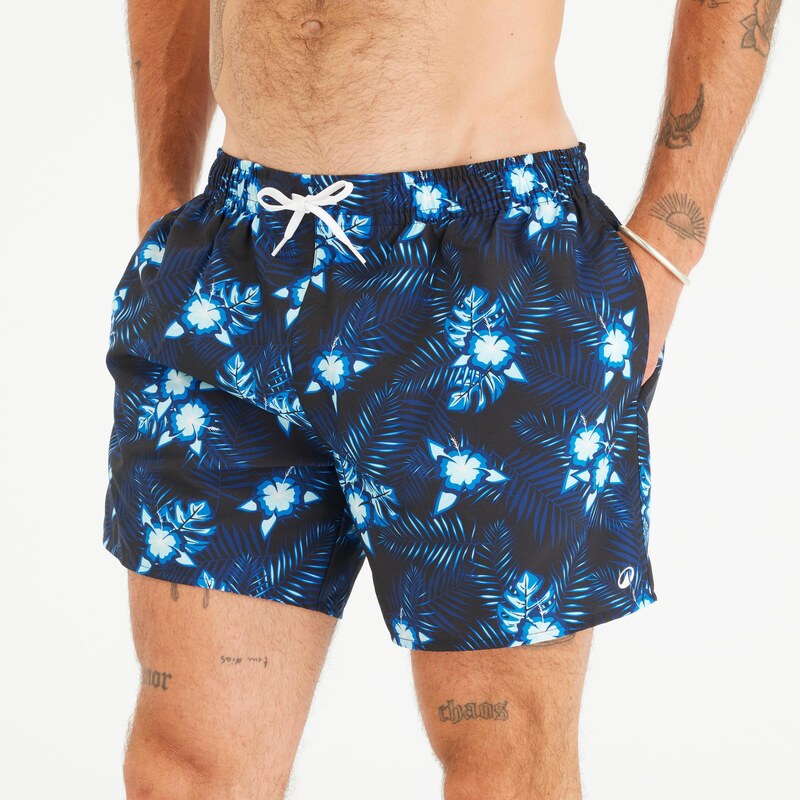 DECATHLON Pánské surfařské kraťasy 100 krátké 15 Hibiscus