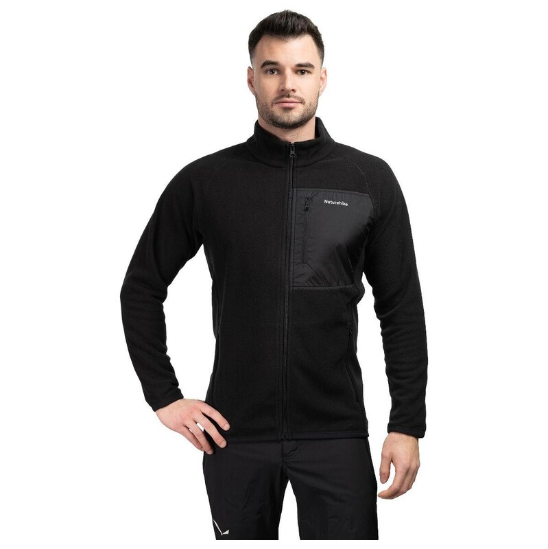 NATUREHIKE Pánská turistická fleecová mikina Fleece With Pockets
