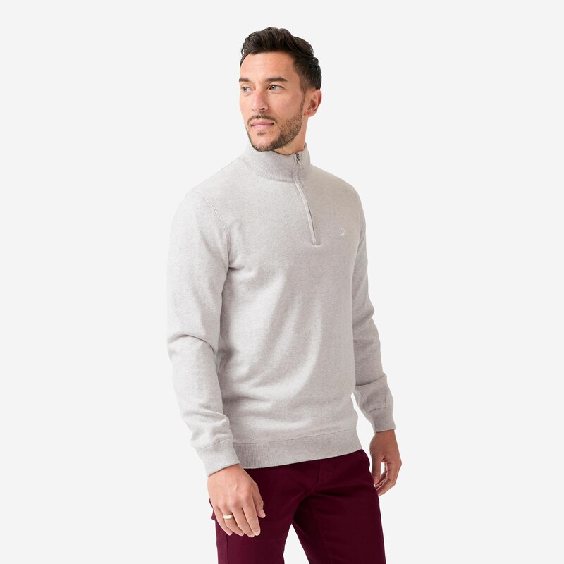 INESIS Pánský golfový větruodolný svetr se zipem u krku MW500