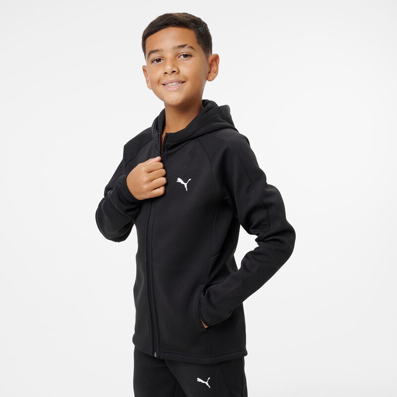 PUMA Dětská bunda na zip s kapucí