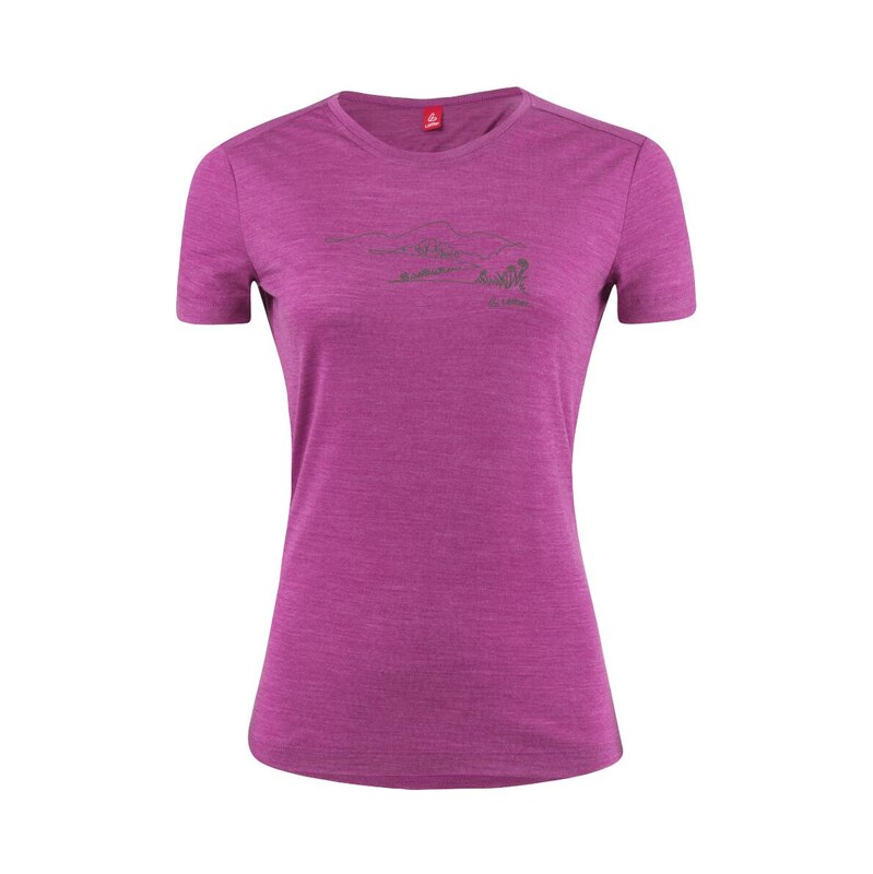 LOEFFLER Dámské tričko Country Merino - Tencel – Fialové