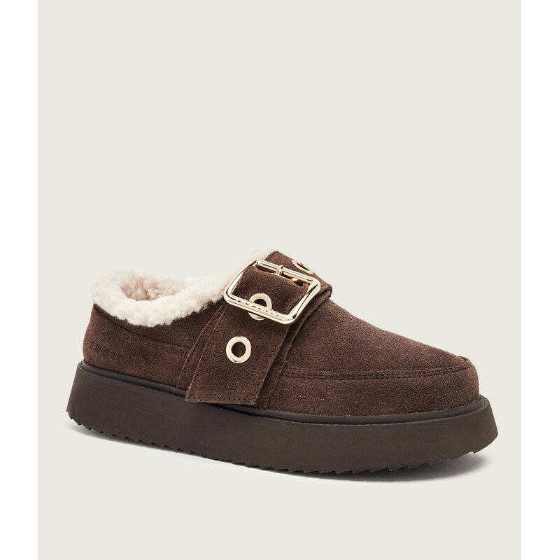 INUIKII Sněhule Micro Buckle | semiš | shearling