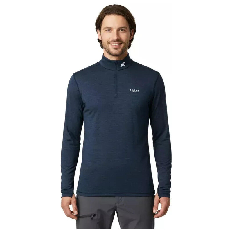 FJORK MERINO Pánské tričko s dlouhým rukávem ze 100% merino vlny - 116978935