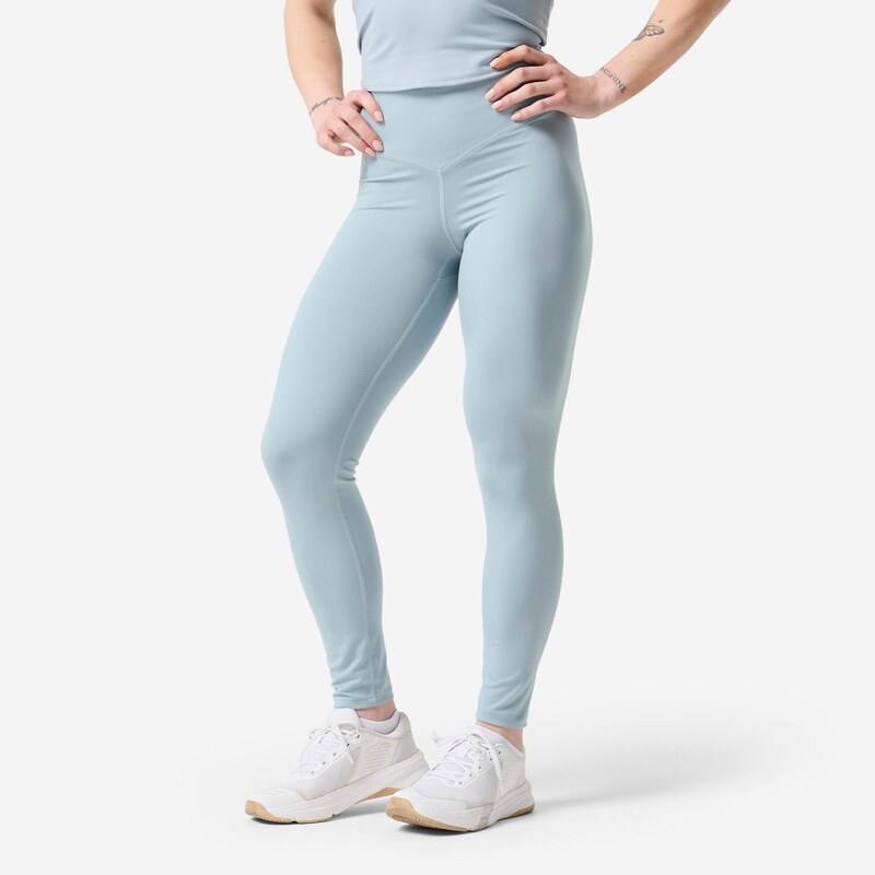 DOMYOS Dámské fitness legíny s řasením