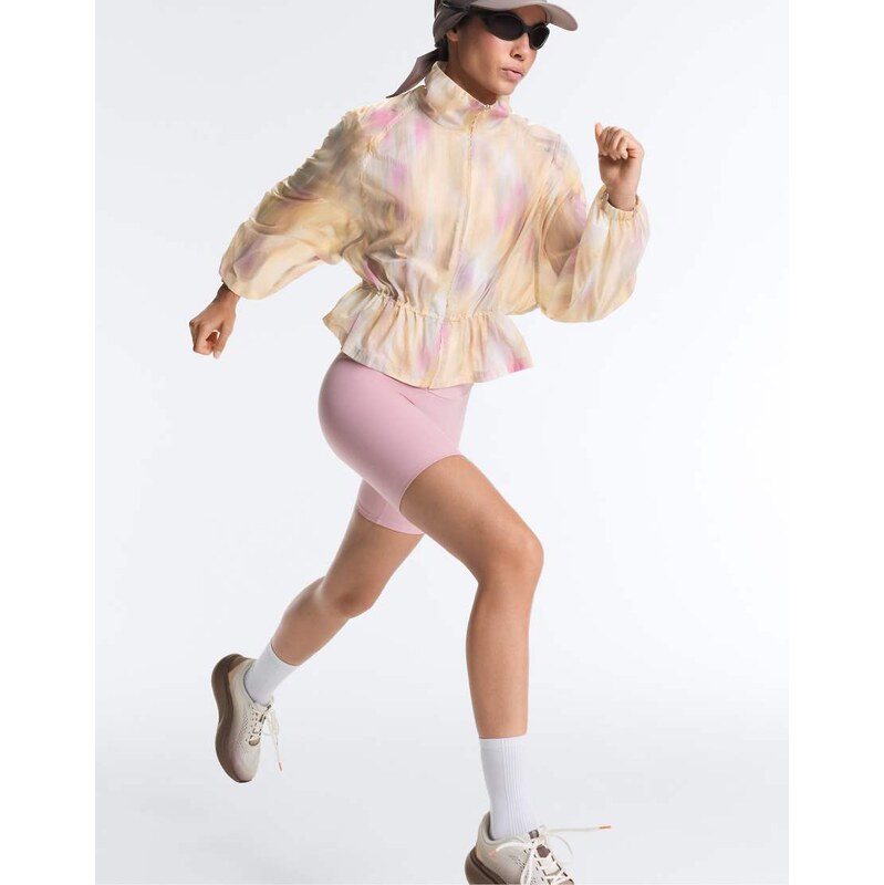 OYSHO Tie-dye track jacket in cream-White