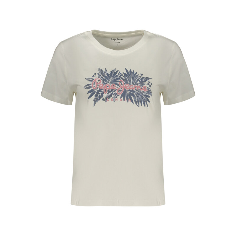 Pepe Jeans Bílé triko s krátkým rukávem