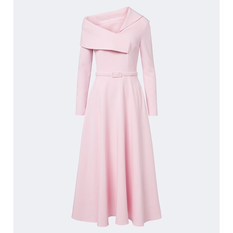 Safiyaa Odelle asymmetric crÃªpe midi dress