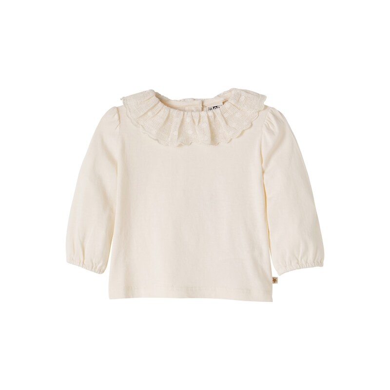 Bonton Baby Piris embroidered ruffled cotton top