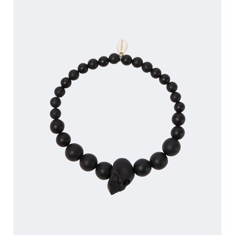 McQueen Beaded skull bracelet