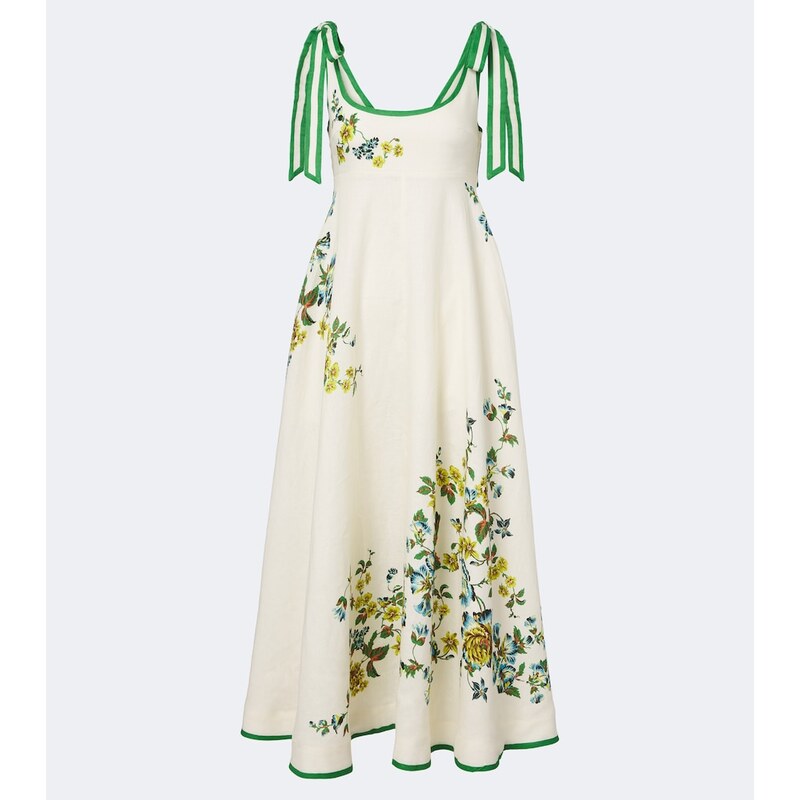 Alémais Phyllis floral linen maxi dress
