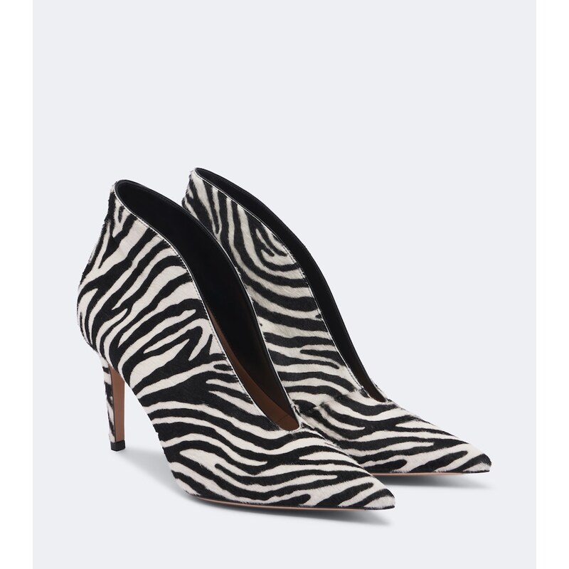 Gianvito Rossi Zebra print leather pumps