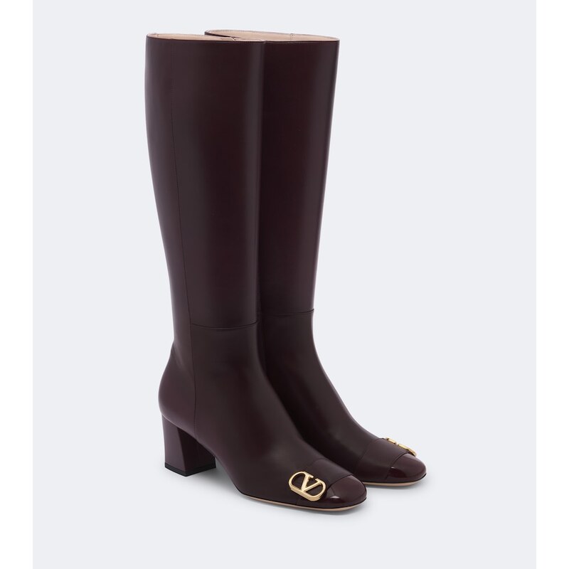 Valentino Garavani Veeside VLogo leather knee-high boots