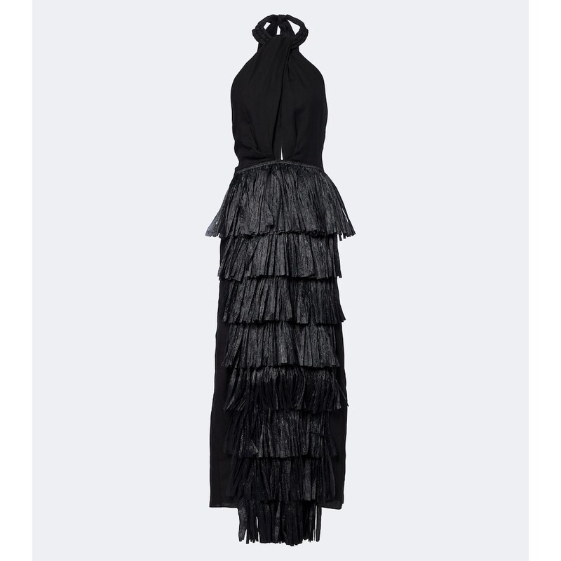 Johanna Ortiz Embellished linen dress
