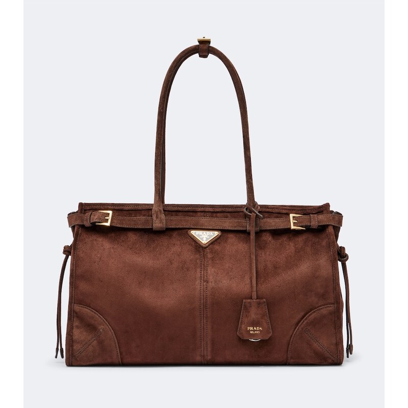 Prada Prada Bonnie Large suede tote bag