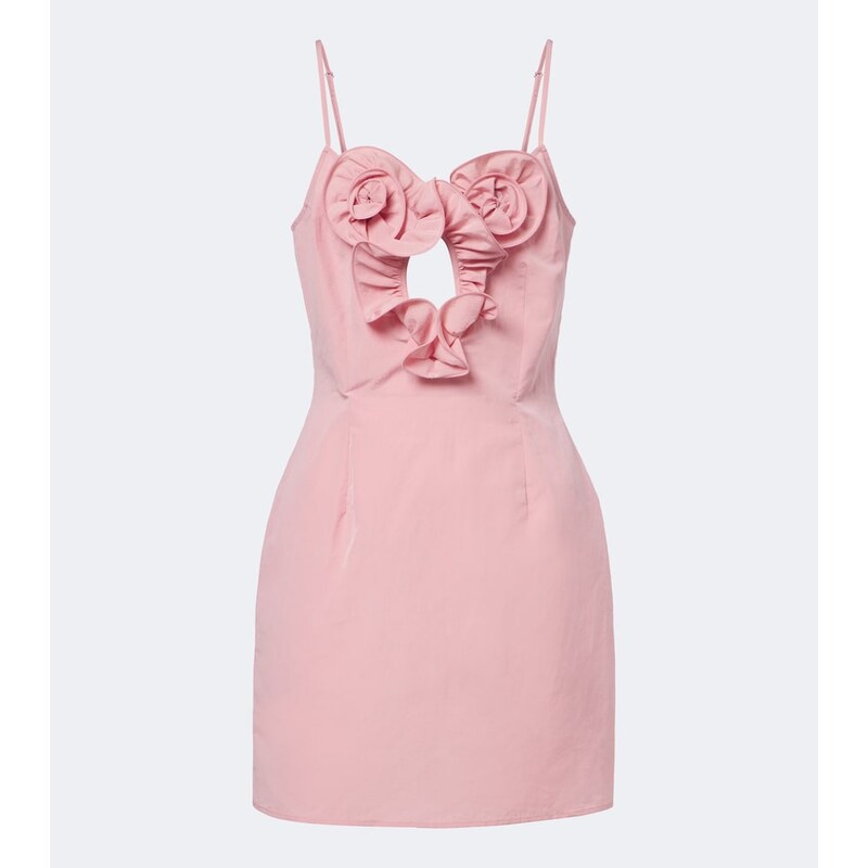 Magda Butrym Floral-appliquÃ cotton and silk minidress
