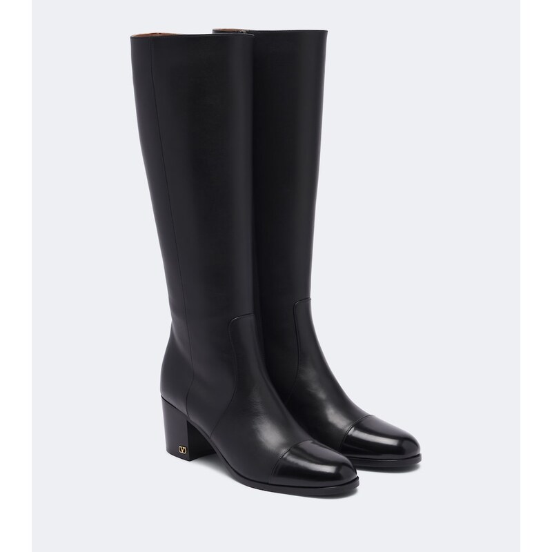 Valentino Garavani VLogo leather knee-high boots