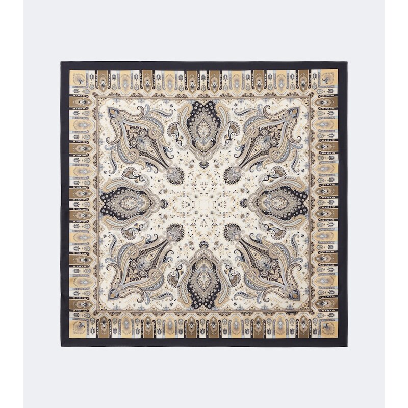 Etro Printed silk twill scarf