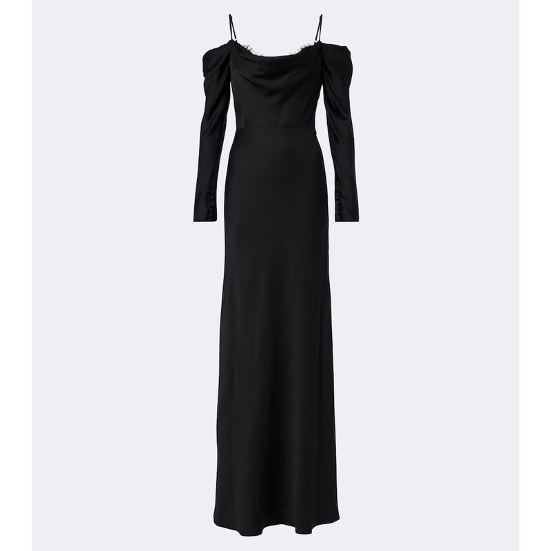 Rebecca Vallance Noire off-shoulder gown