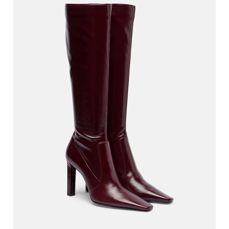 Saint Laurent Francoise 95 leather knee-high boots