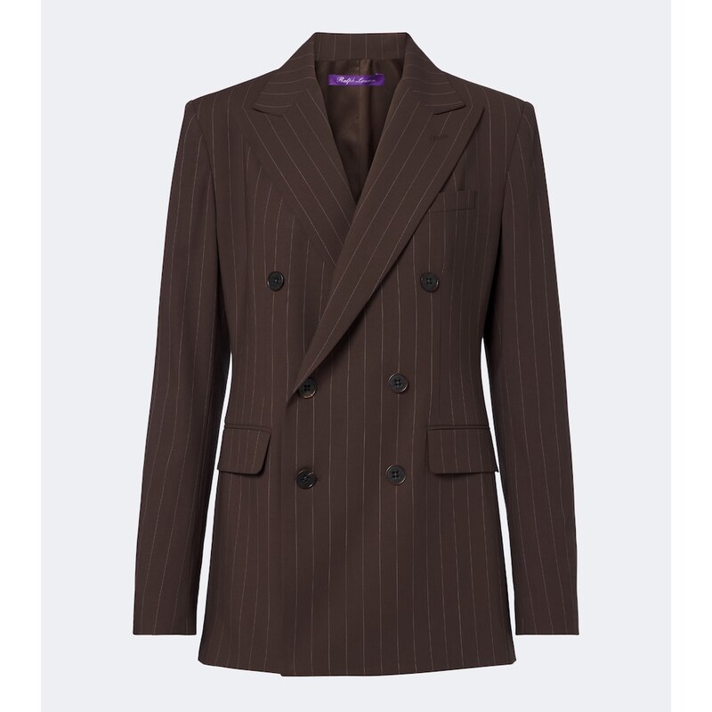 Ralph Lauren Collection Pinstripe double-breasted wool blazer
