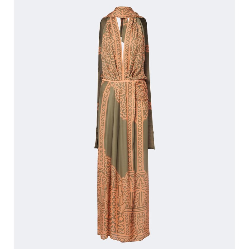 Johanna Ortiz Printed silk maxi dress