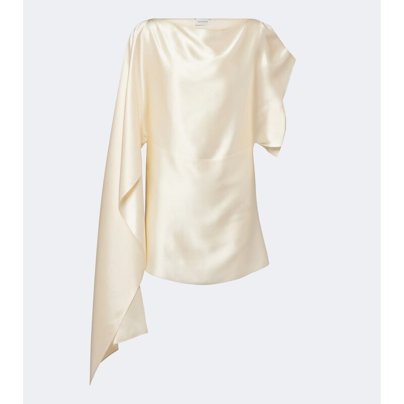 Magda Butrym Asymmetric silk satin top