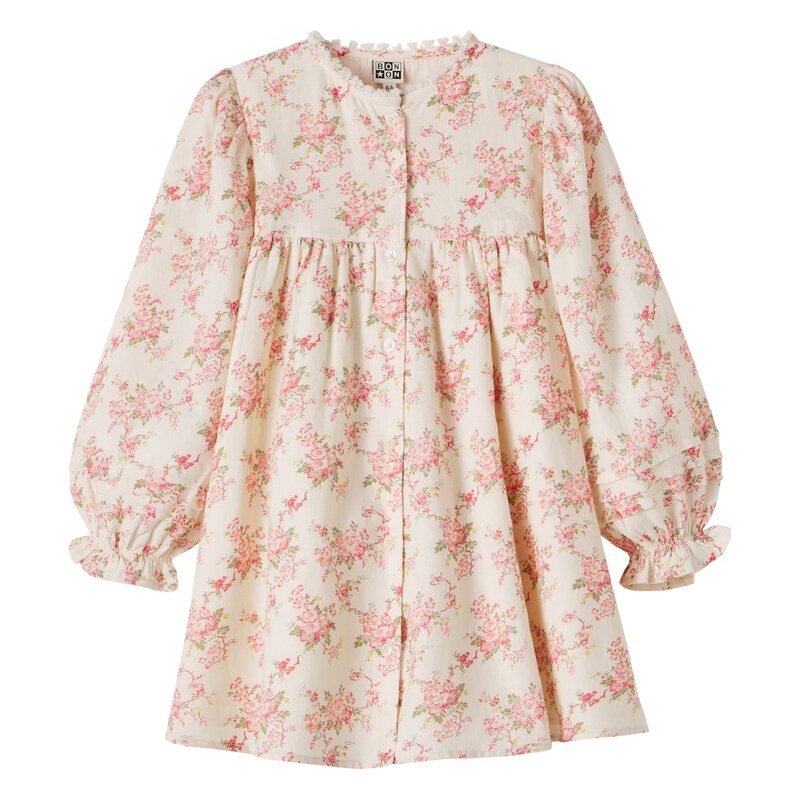 Bonton Pivoine floral gathered cotton dress