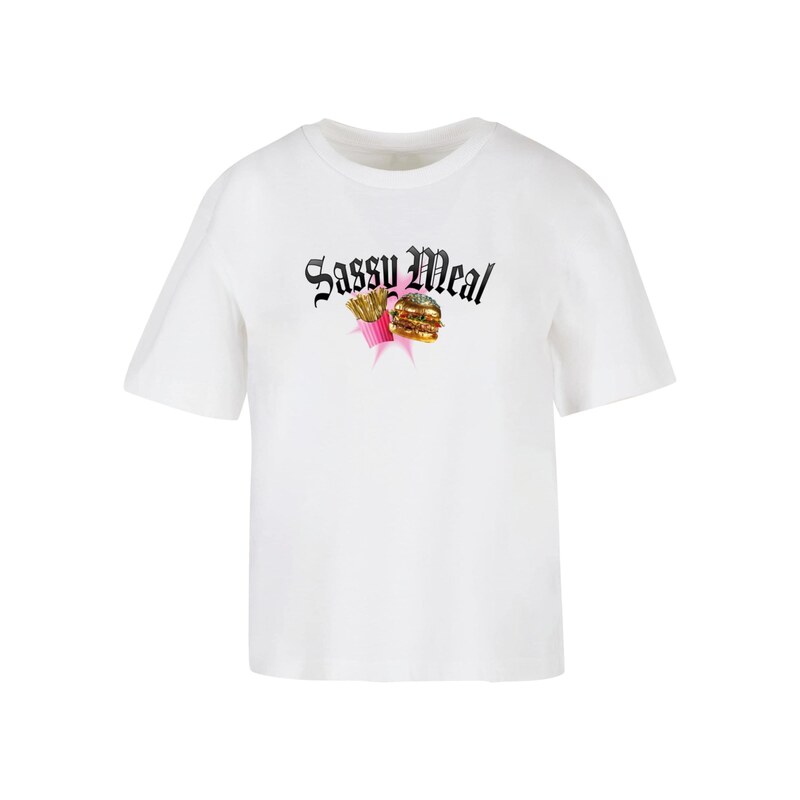 Miss Tee Tričko Sassy Meal zlatá / pink / černá / bílá