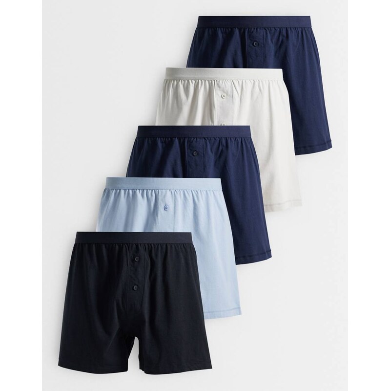 ASOS DESIGN 5 pack boxers in multi