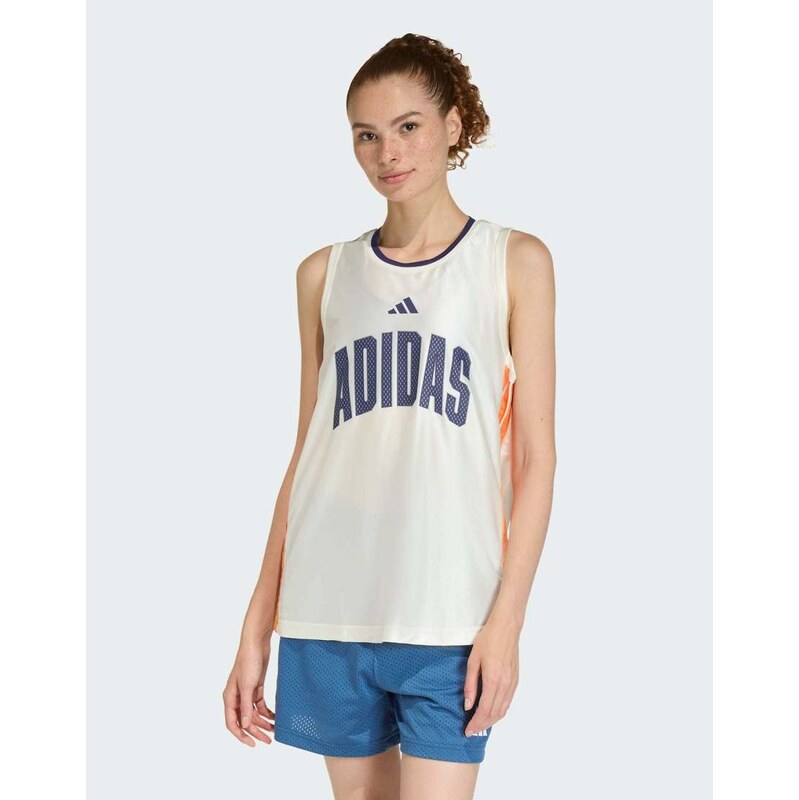 adidas performance Stadium tank in white