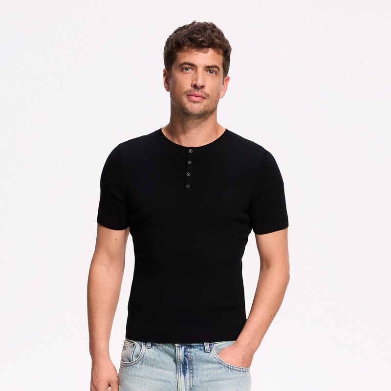 Reserved - MEN`S SWEATER - černý