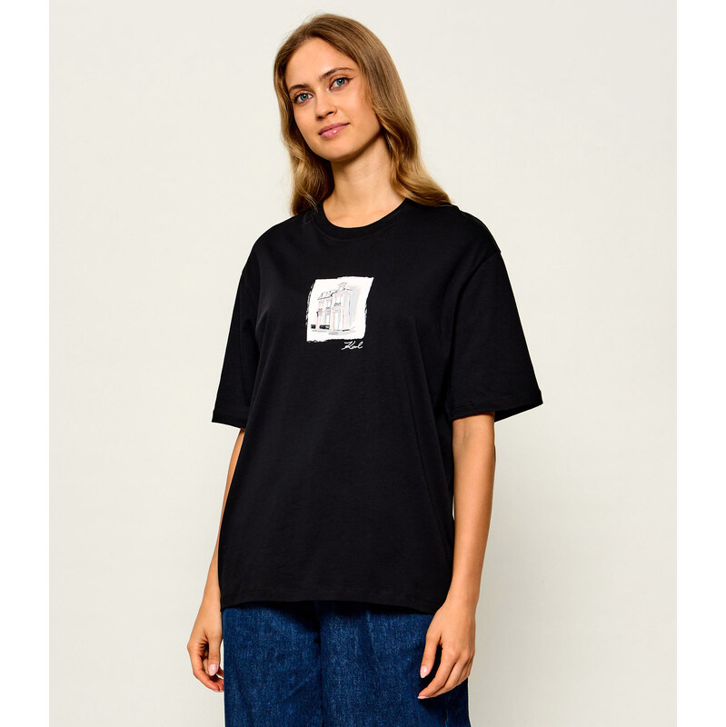 Karl Lagerfeld Tričko Sketch | Oversize fit