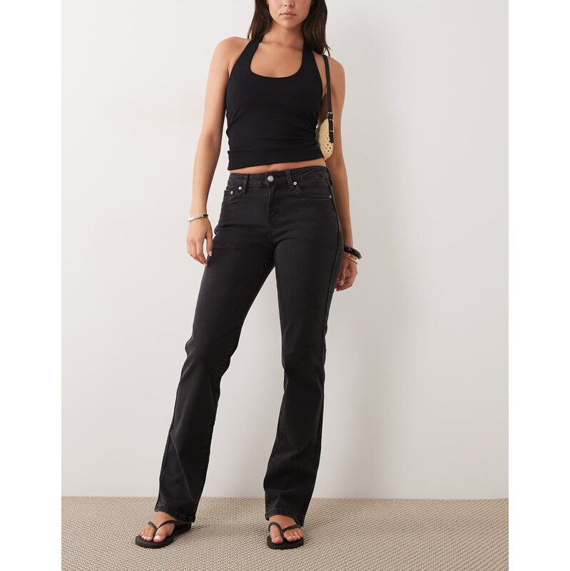 Cotton On mid rise stovepipe jean in leo black